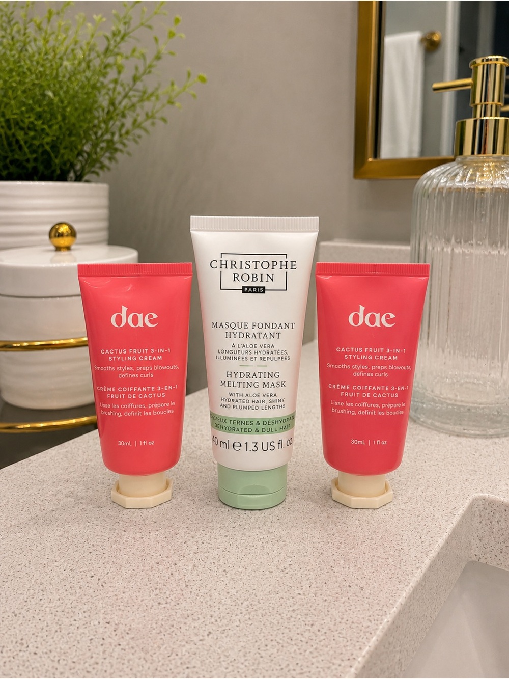 Dae Cactus Fruit 3-in-1 Styling Cream & Christophe Robin Mask - New